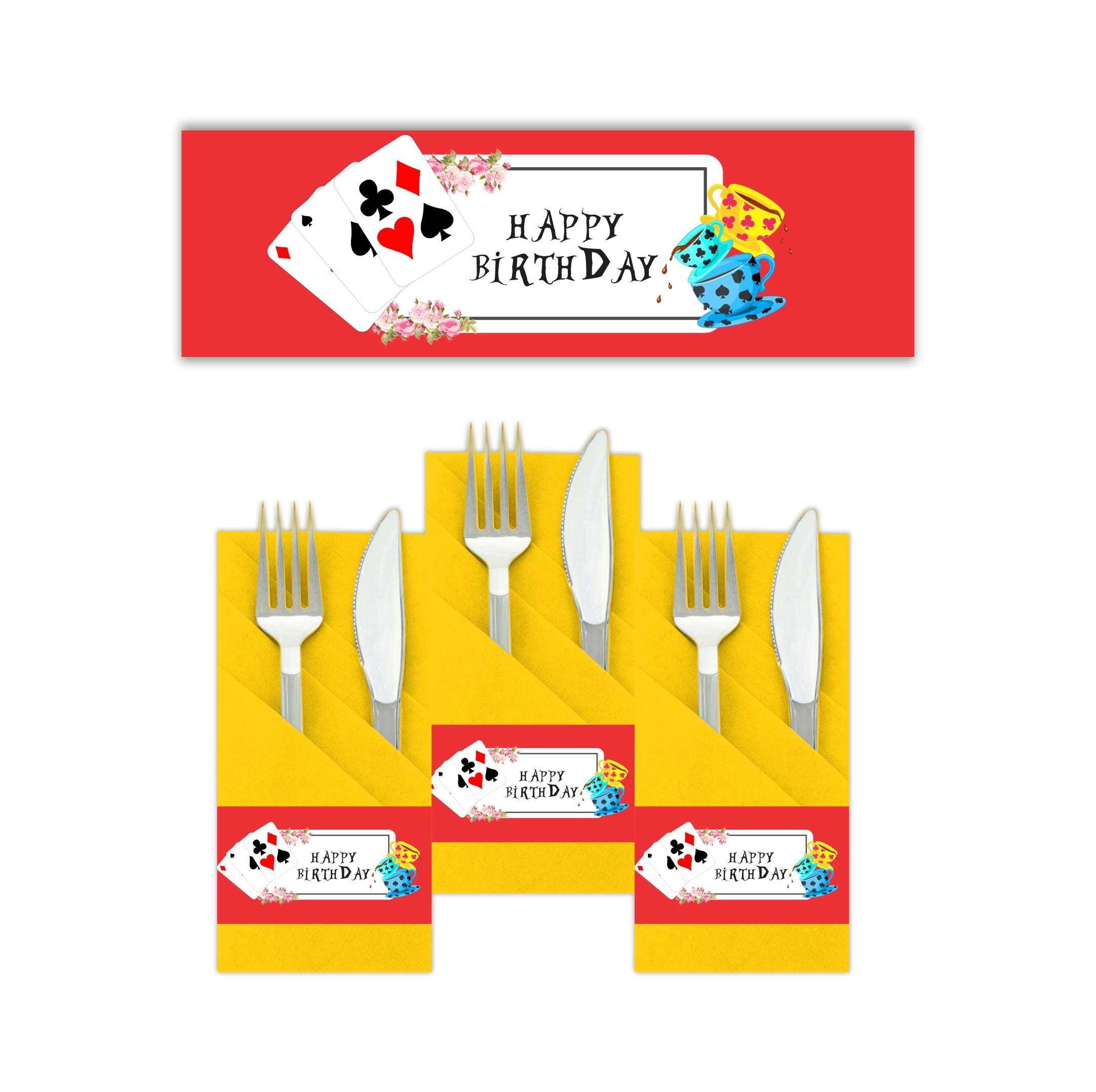 Alice in Wonderland Napkin Rings THEME PARTIES Pretty UR Party   