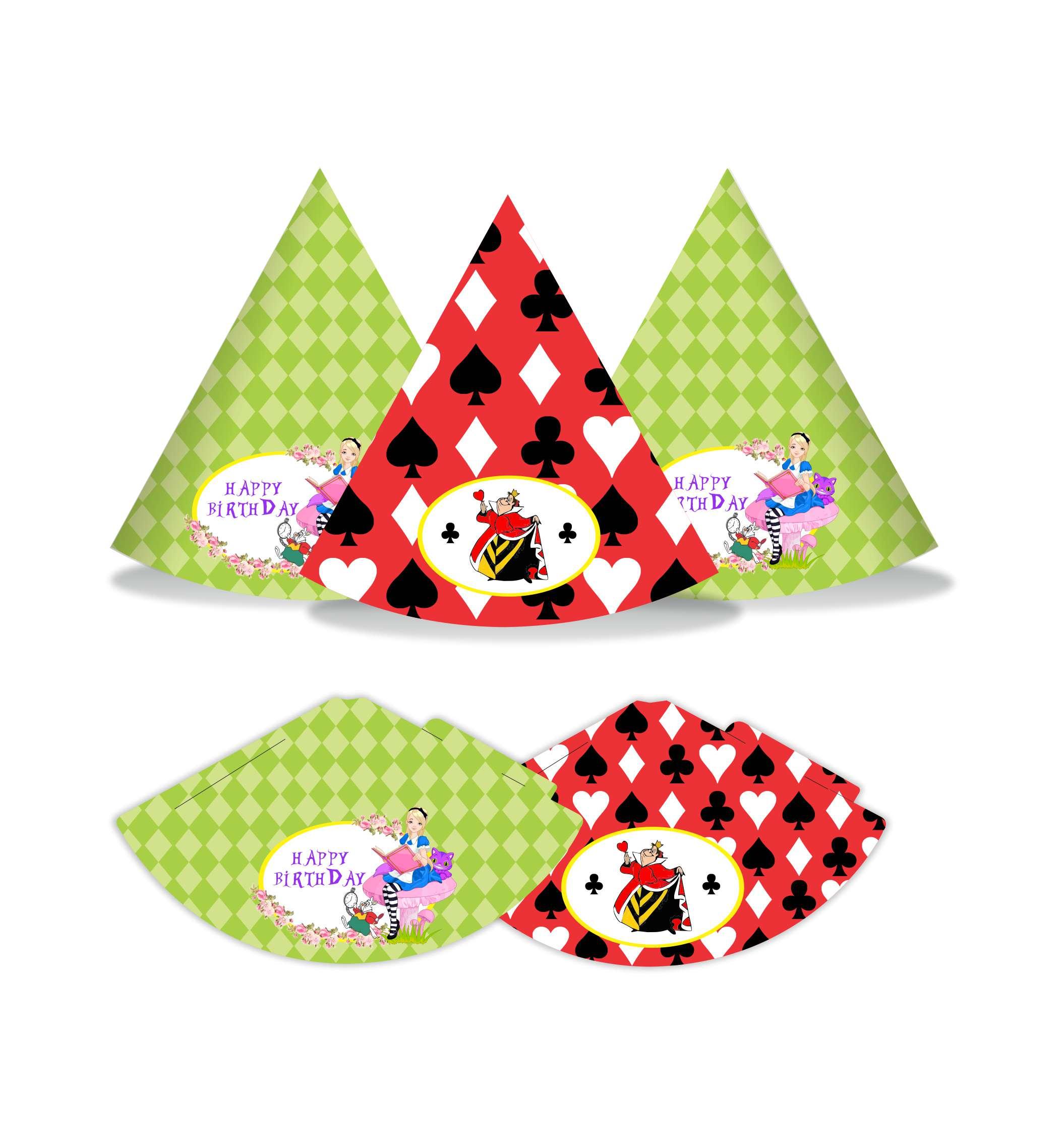 Alice in Wonderland Hats - Pack of 10 THEME PARTIES Pretty UR Party   