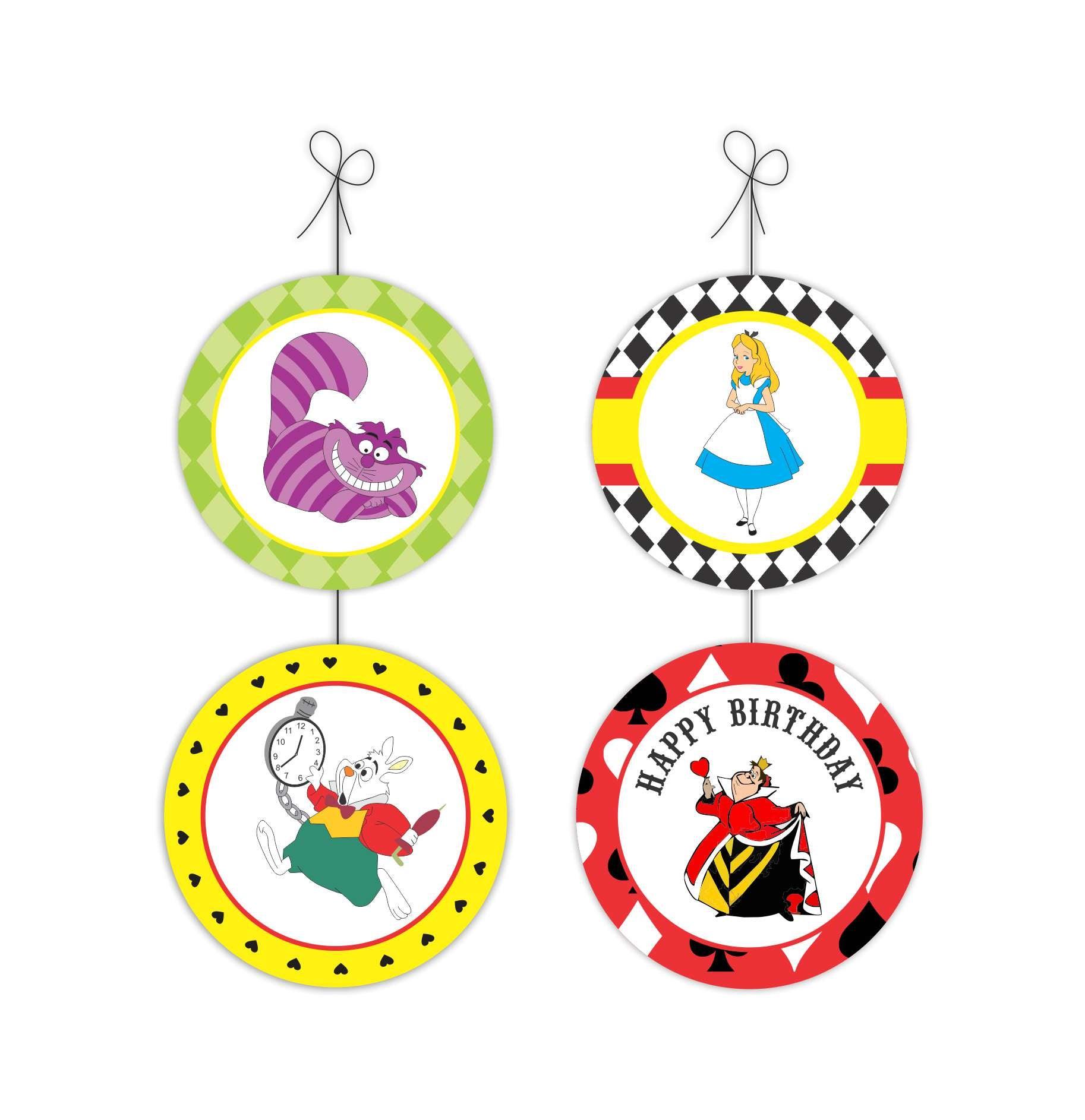 Alice in Wonderland Danglers THEME PARTIES Pretty UR Party   