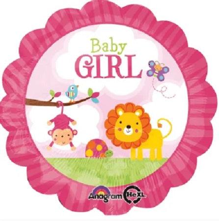 Anagram 18 inch Baby Girl Safari Balloon ALL PARTY SUPPLIES Pretty UR Party   