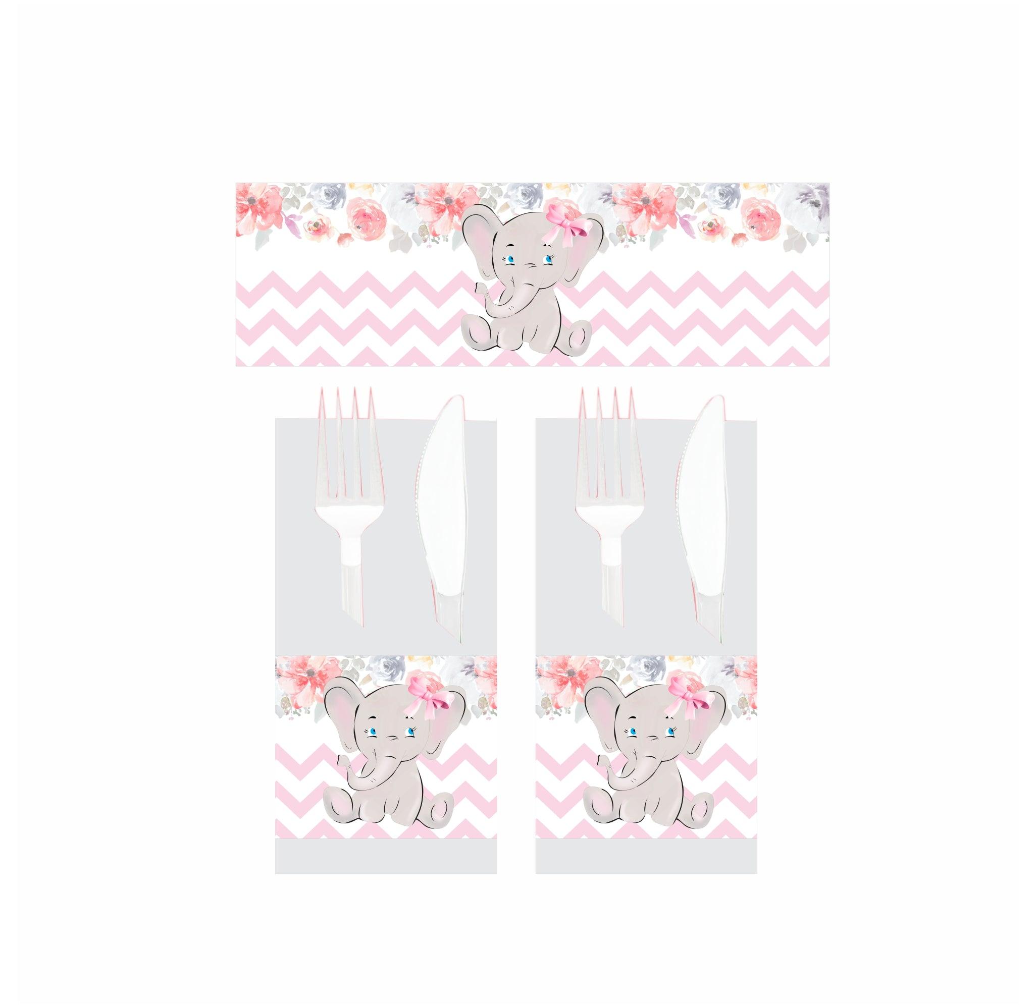 Baby Elephant Theme Napkin Rings THEME PARTIES Pretty UR Party   