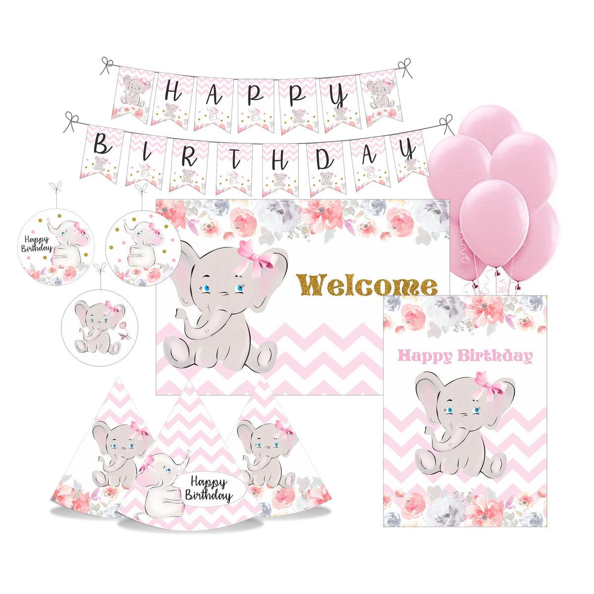 Baby Elephant Theme Party Package – PRETTY UR PARTY
