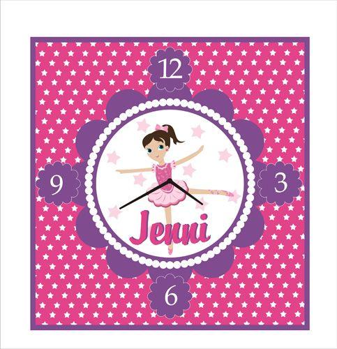 Personalised Ballerina Clock THEME PARTIES Pretty UR Party   