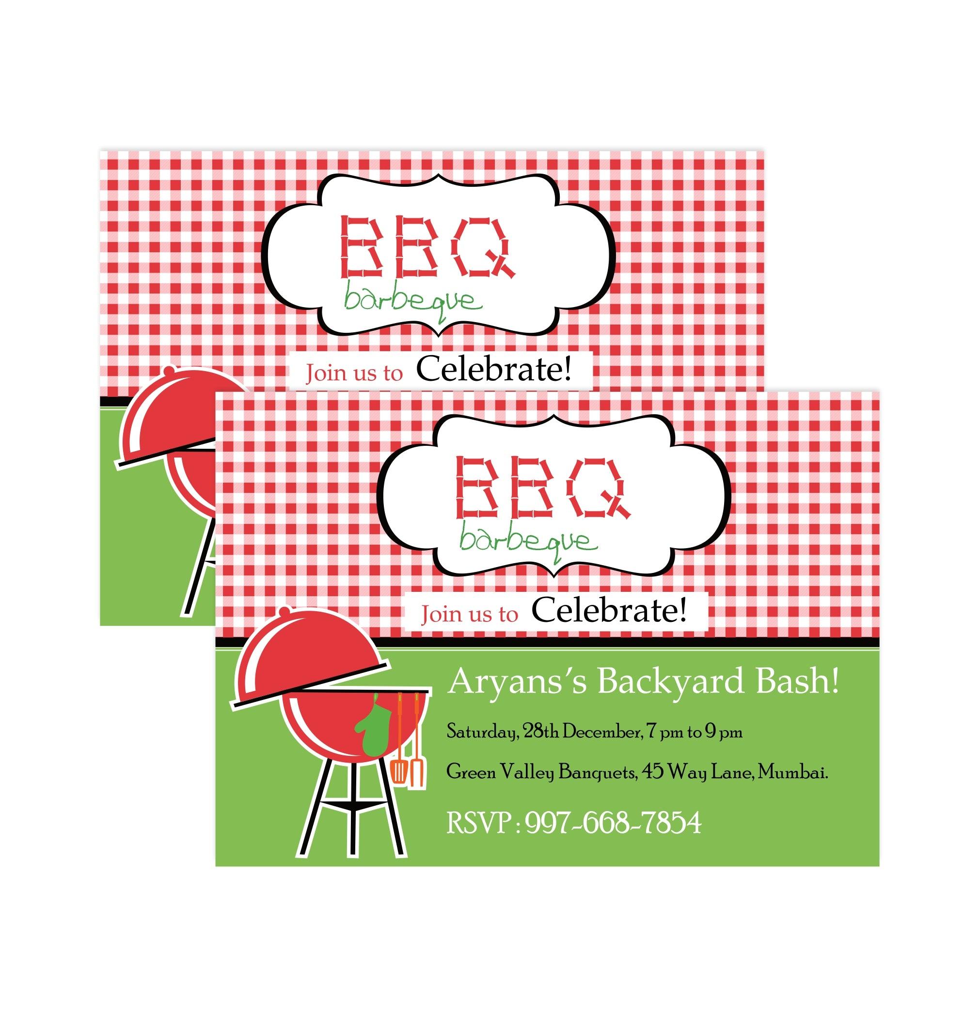 Barbeque E-Invitations THEME PARTIES Pretty UR Party   