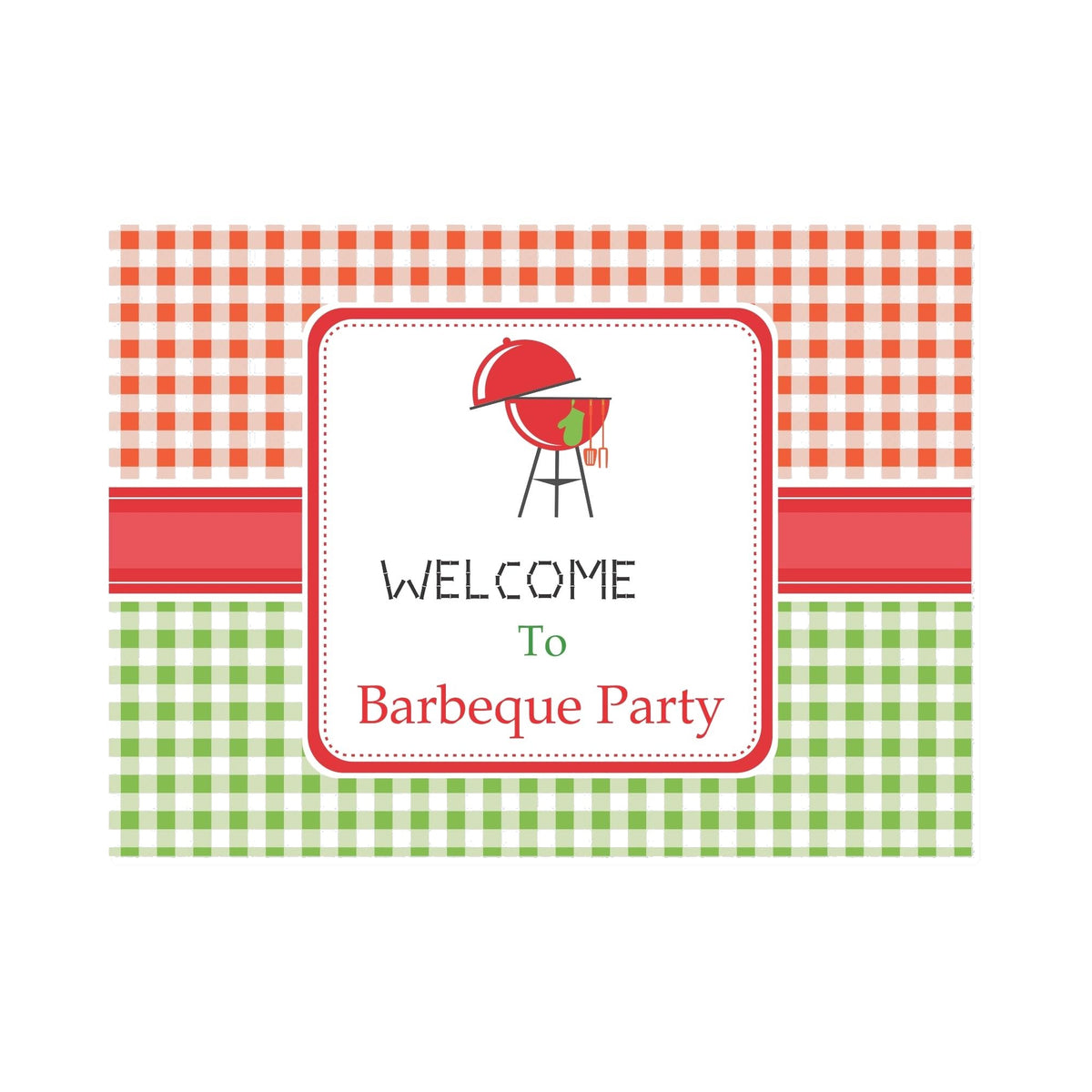 Barbeque Party Theme Entrance Banner | Barbeque Party Door Sign ...