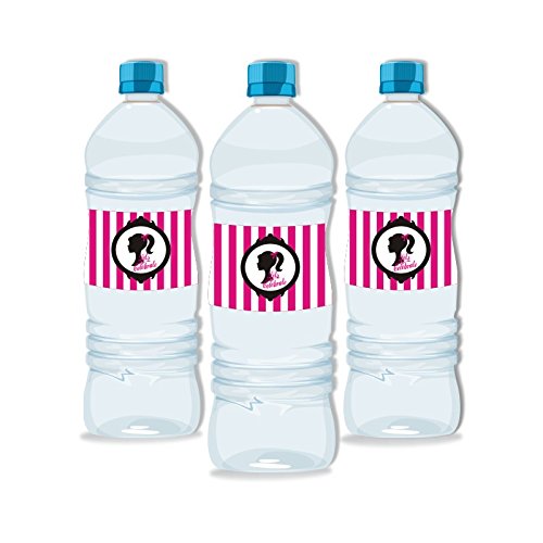 Barbie Water Bottle Labels THEME PARTIES Pretty UR Party   