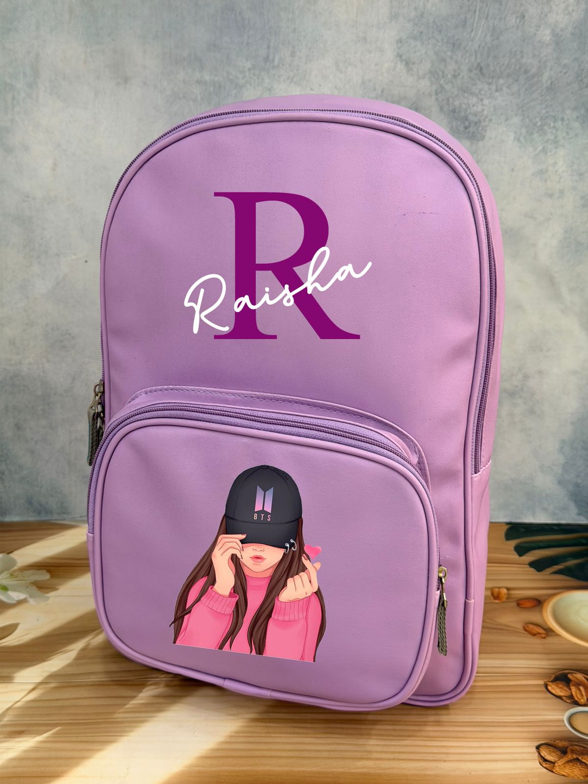 Personalised Backpack with Initial and Name
