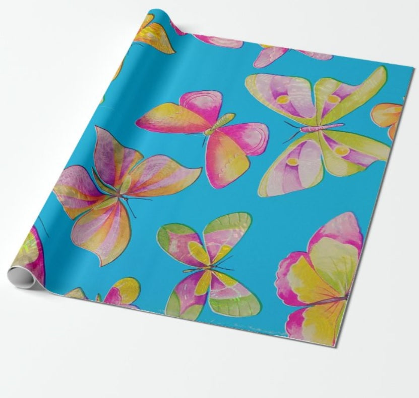 Butterfly Wrapping Paper (Pack of 5) ACCESSORIES Pretty UR Party   