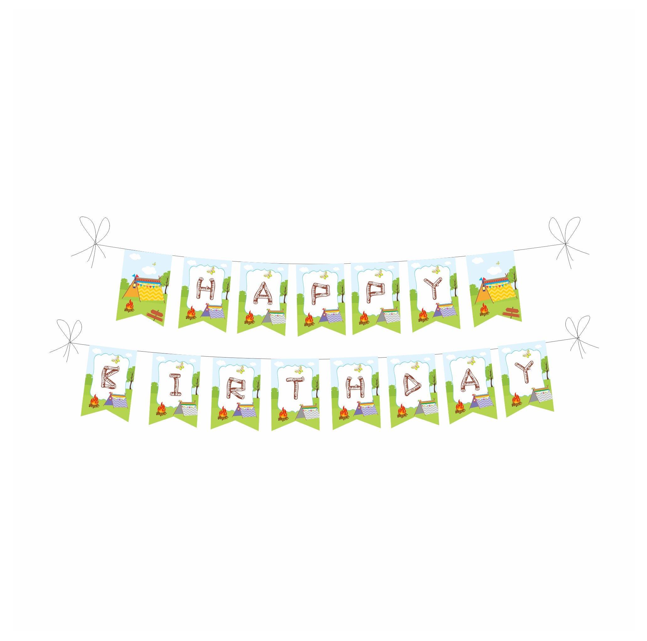 Camping Theme Bunting THEME PARTIES Pretty UR Party   
