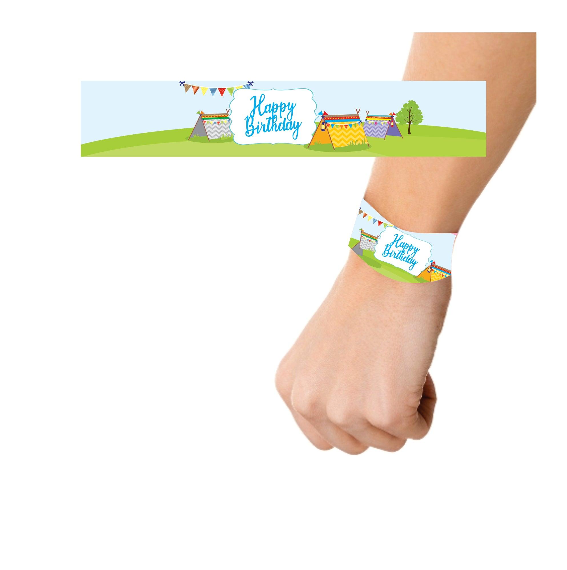Camping Theme Wrist Bands - Pack of 10 THEME PARTIES Pretty UR Party   
