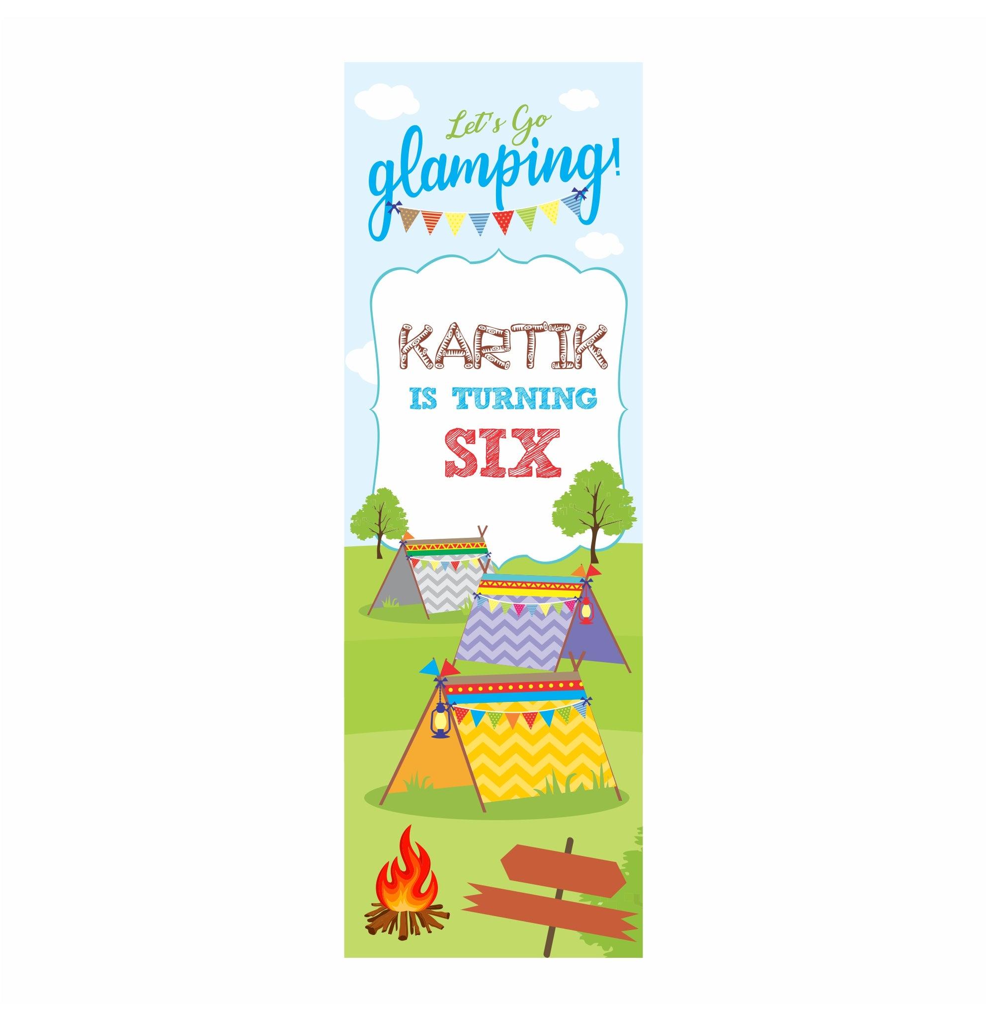 Camping Theme Door Banner THEME PARTIES Pretty UR Party   
