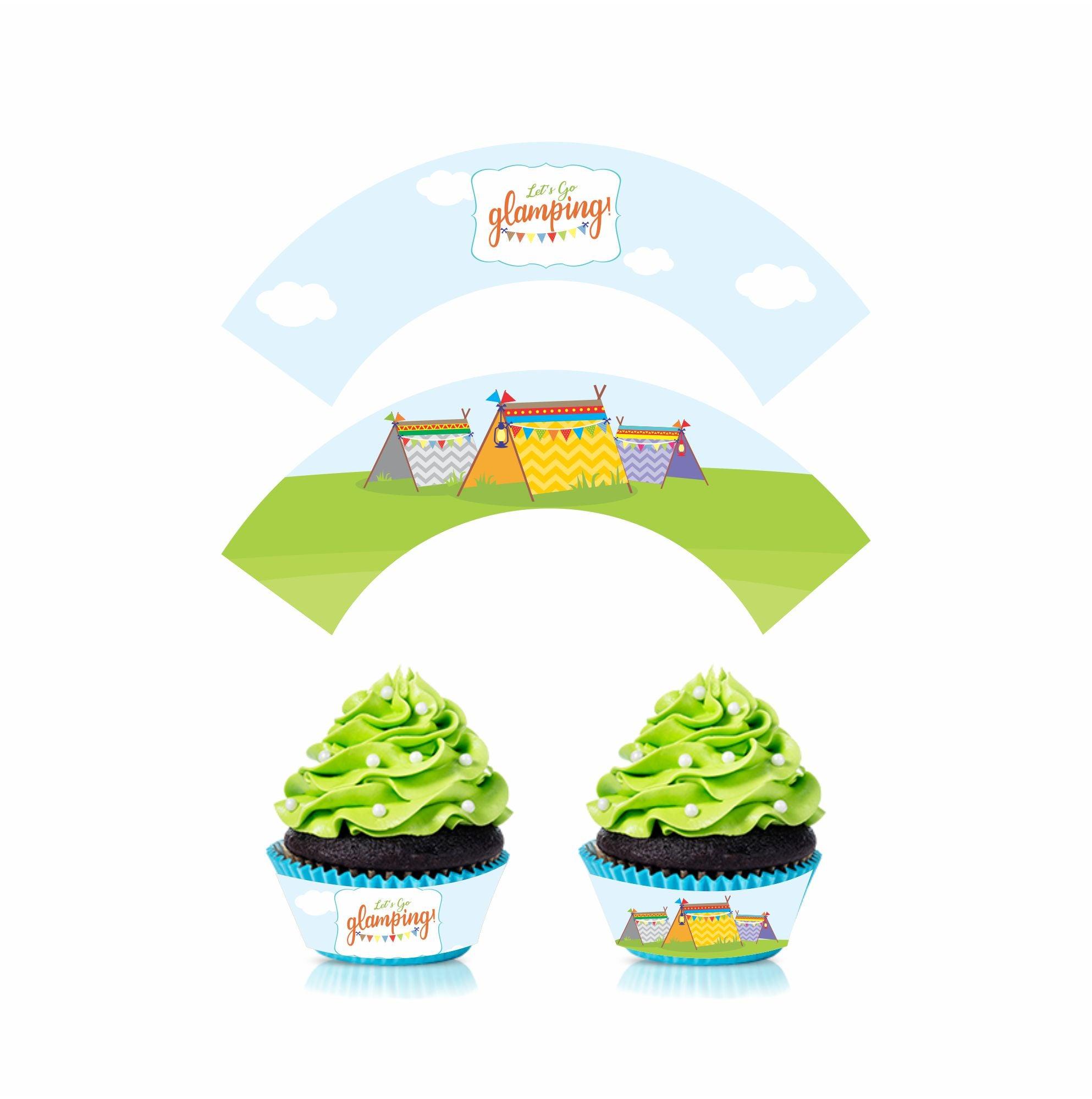 Camping Theme Cupcake Wrappers THEME PARTIES Pretty UR Party   
