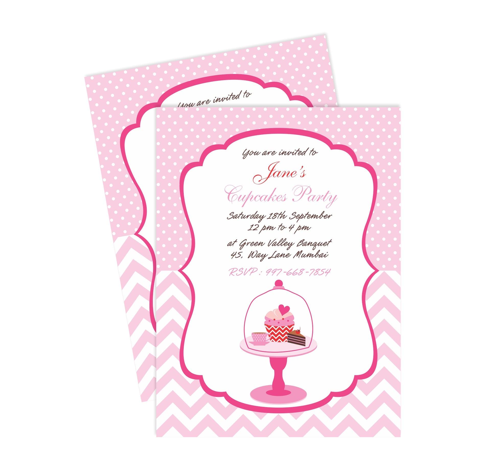 Cupcake E-Invitations THEME PARTIES Pretty UR Party   