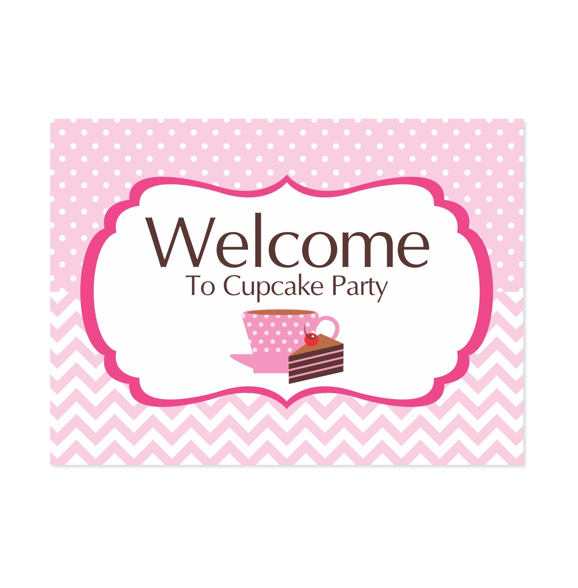 Cupcake Theme Entrance Banner / Door Sign THEME PARTIES Pretty UR Party   