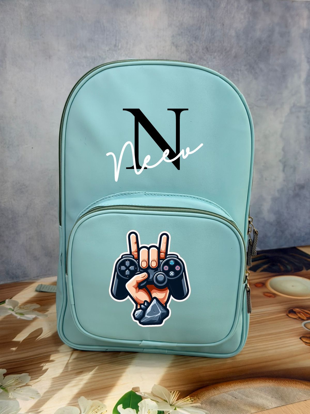 Personalised Backpack with Initial and Name