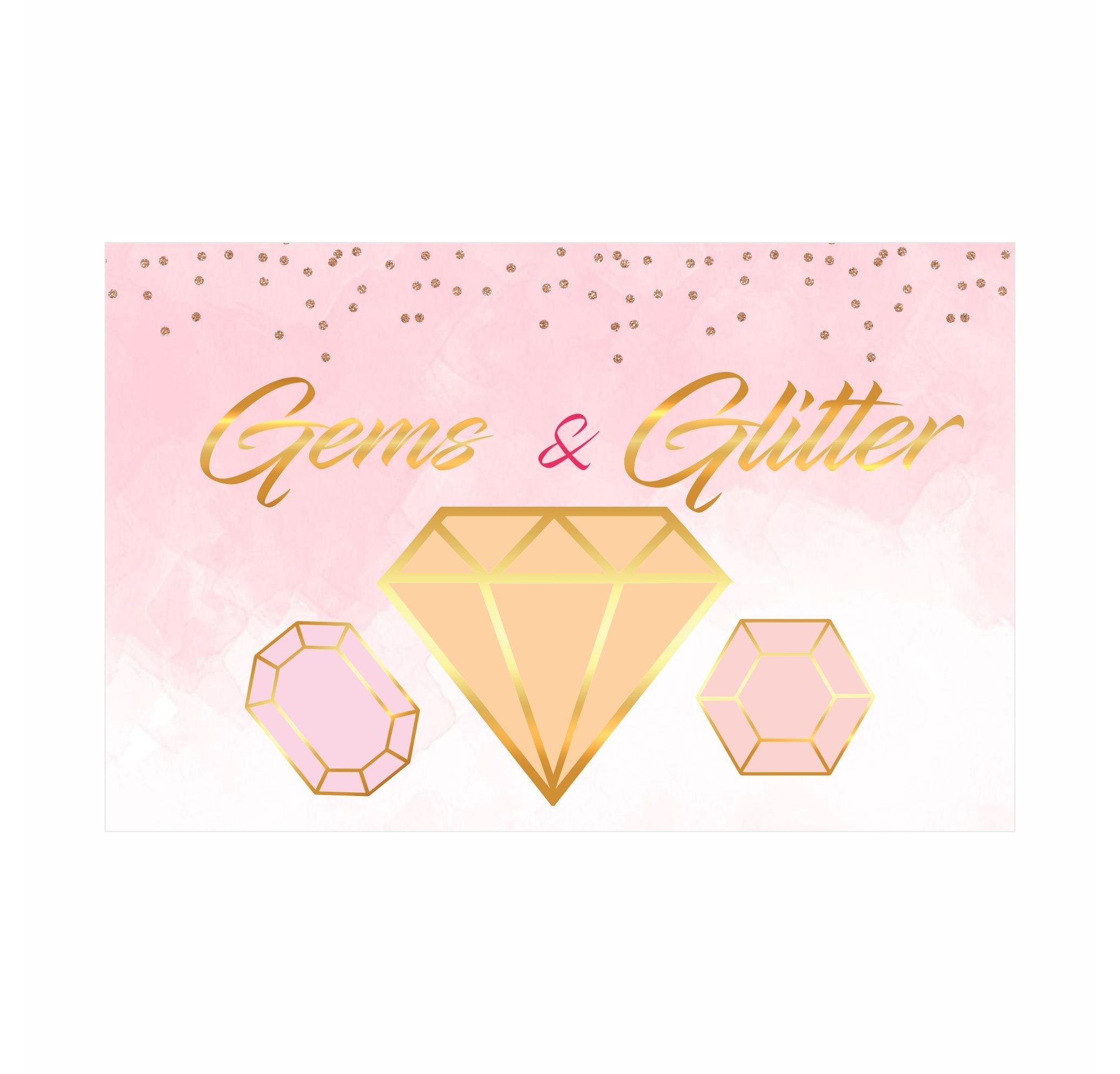 Gem and Glitter Theme Table Mats THEME PARTIES Pretty UR Party   