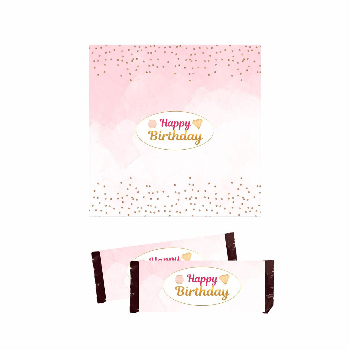 Gem and Glitter Theme Chocolate Wrapper for Parties | Cute & Fun Design ...