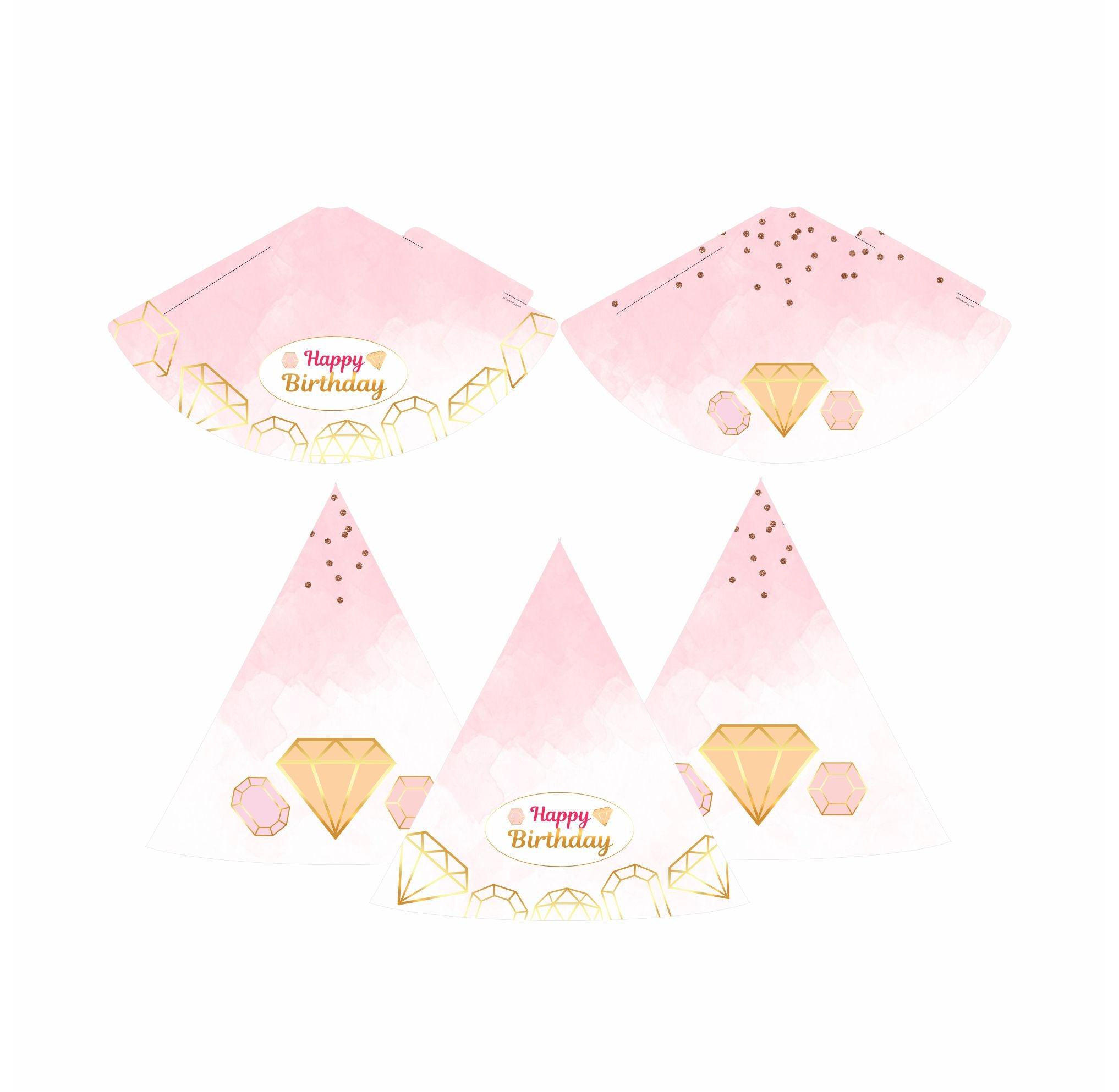 Gem and Glitter Theme Hats - Pack of 10 THEME PARTIES Pretty UR Party   