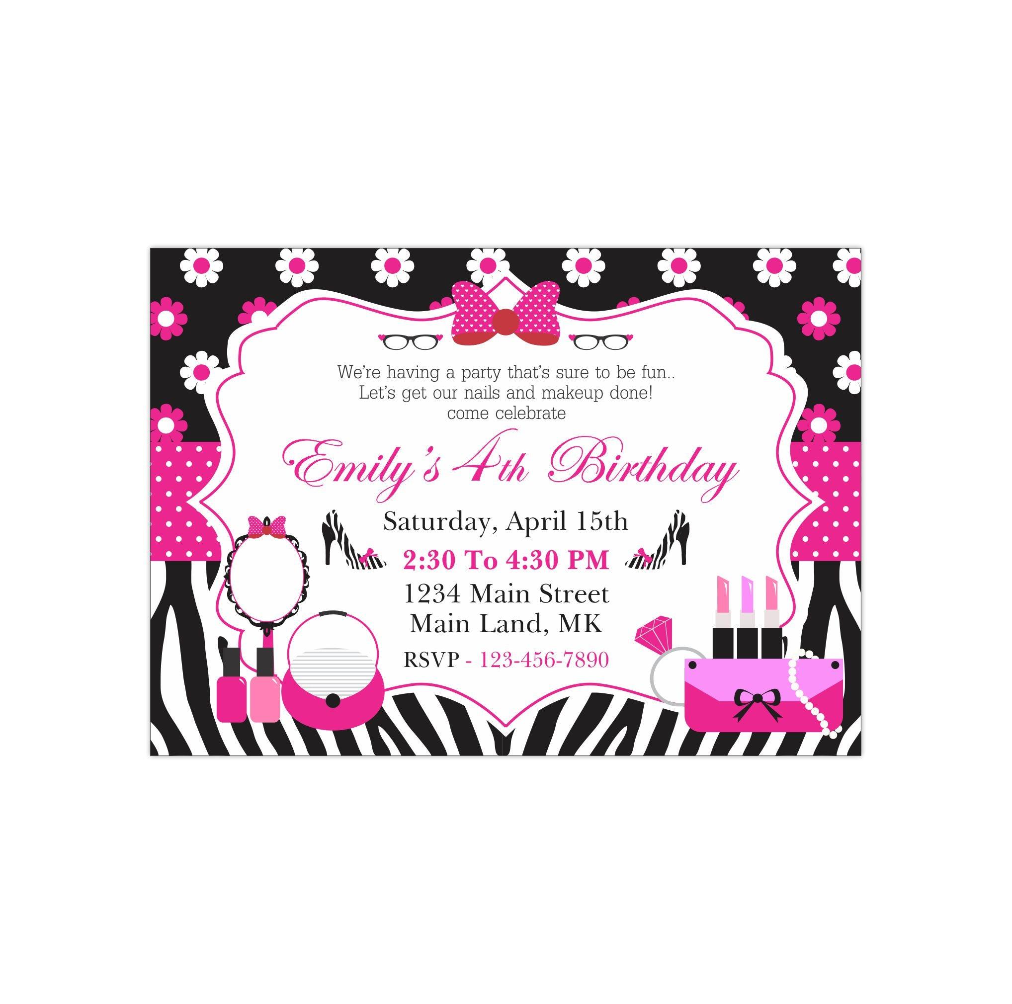 Glam Diva Theme E-Invitations THEME PARTIES Pretty UR Party   