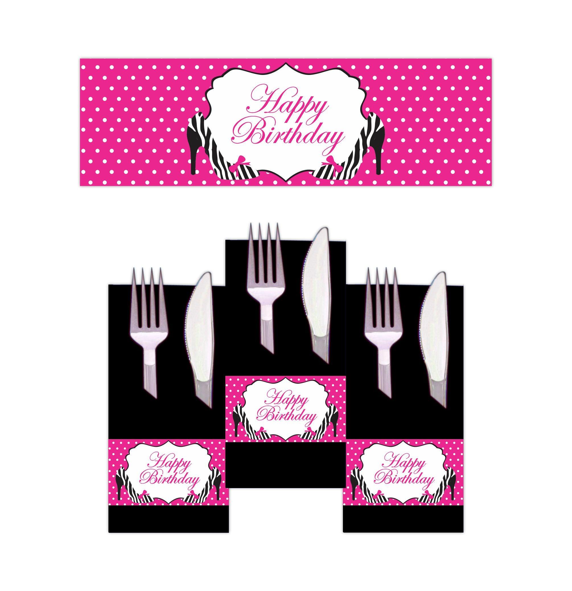 Glam Diva Napkin Rings THEME PARTIES Pretty UR Party   