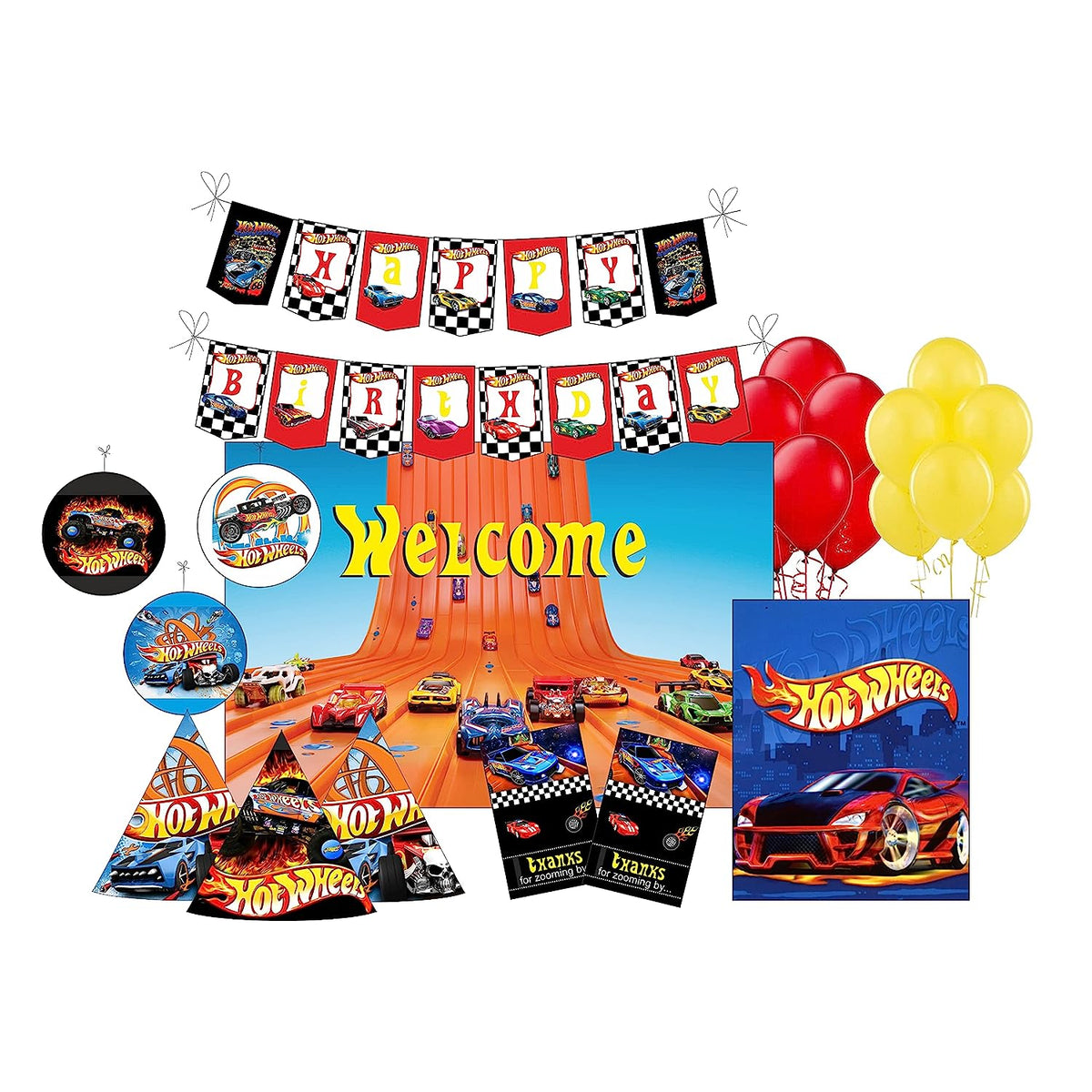 Hot Wheels theme Party Decorations Kit – PRETTY UR PARTY