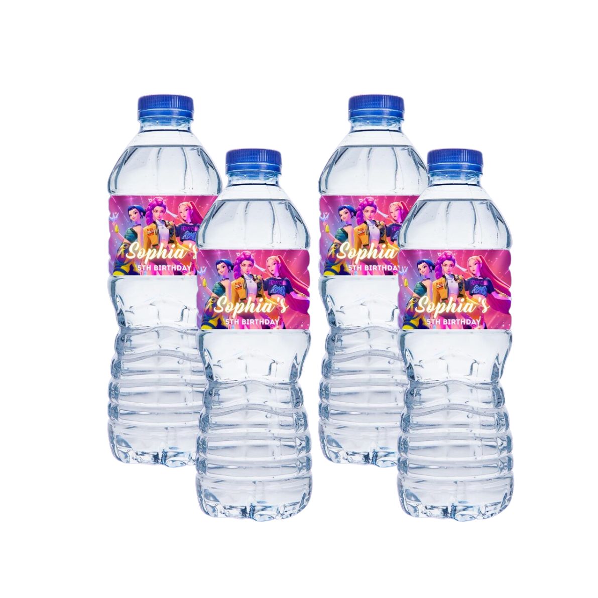 K-pop Demon Hunters theme Bottle Labels