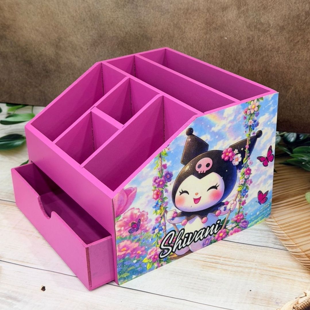 Personalised Wooden Desk Organiser