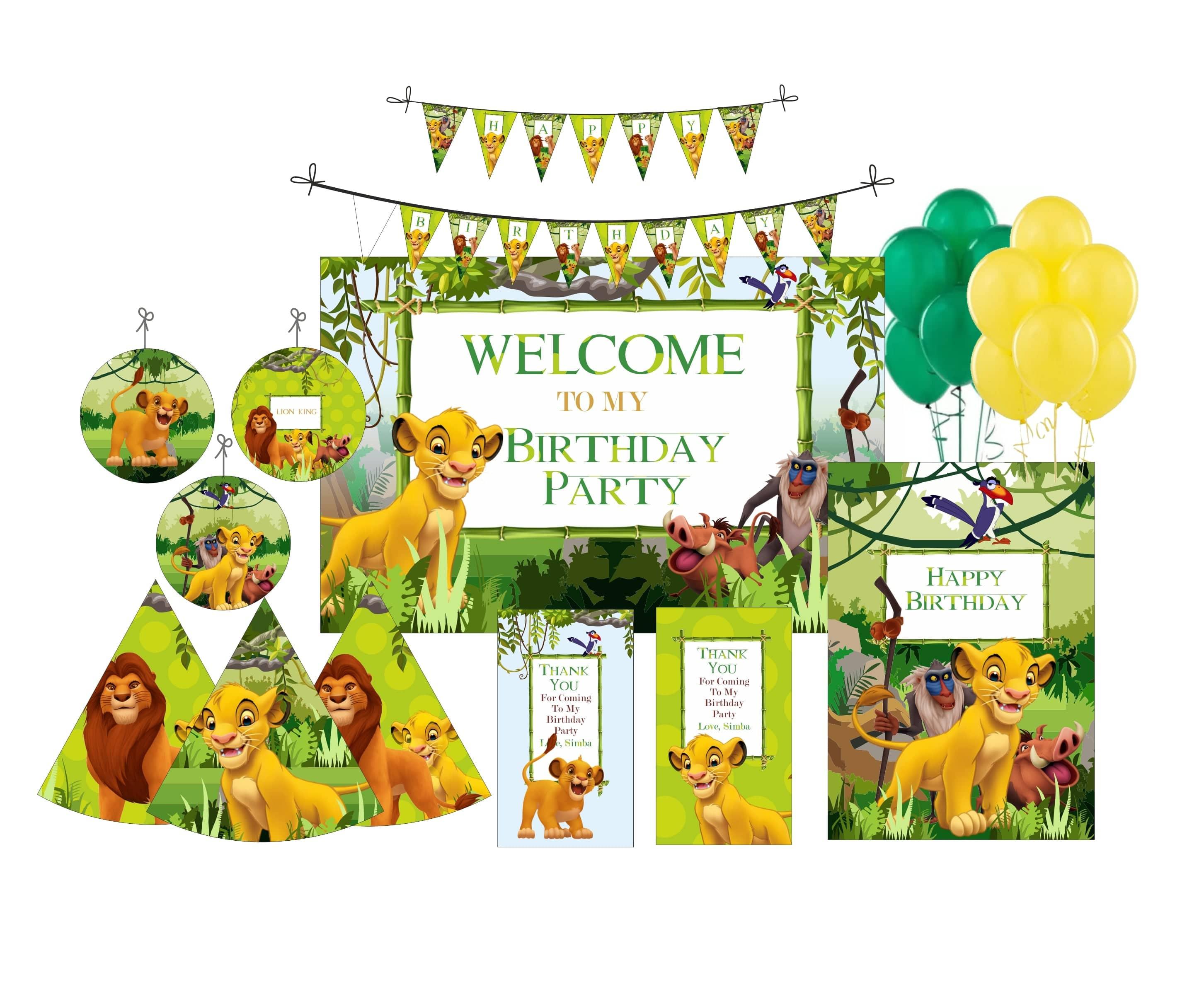 The Lion King Party Decorations Kit- 80 Pieces Combo Pack BIRTHDAYS Pretty UR Party   