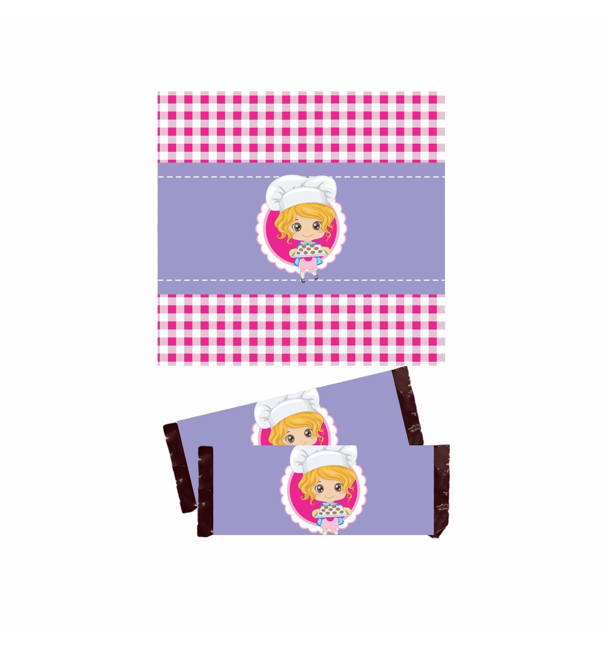 Little Baker Theme Chocolate Wrappers THEME PARTIES Pretty UR Party   