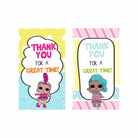 LOL Surprise Theme Thank you Tags THEME PARTIES Pretty UR Party   