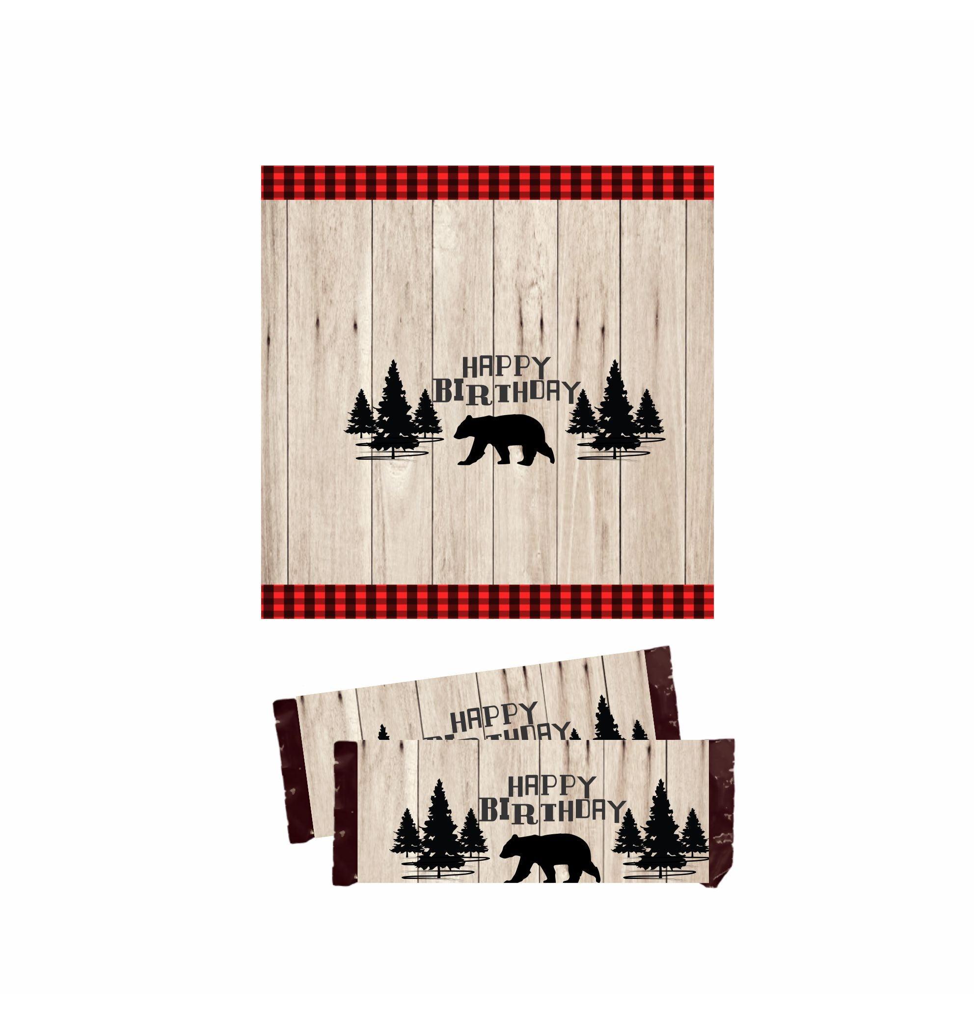 Lumberjack Theme Chocolate Wrappers THEME PARTIES Pretty UR Party   