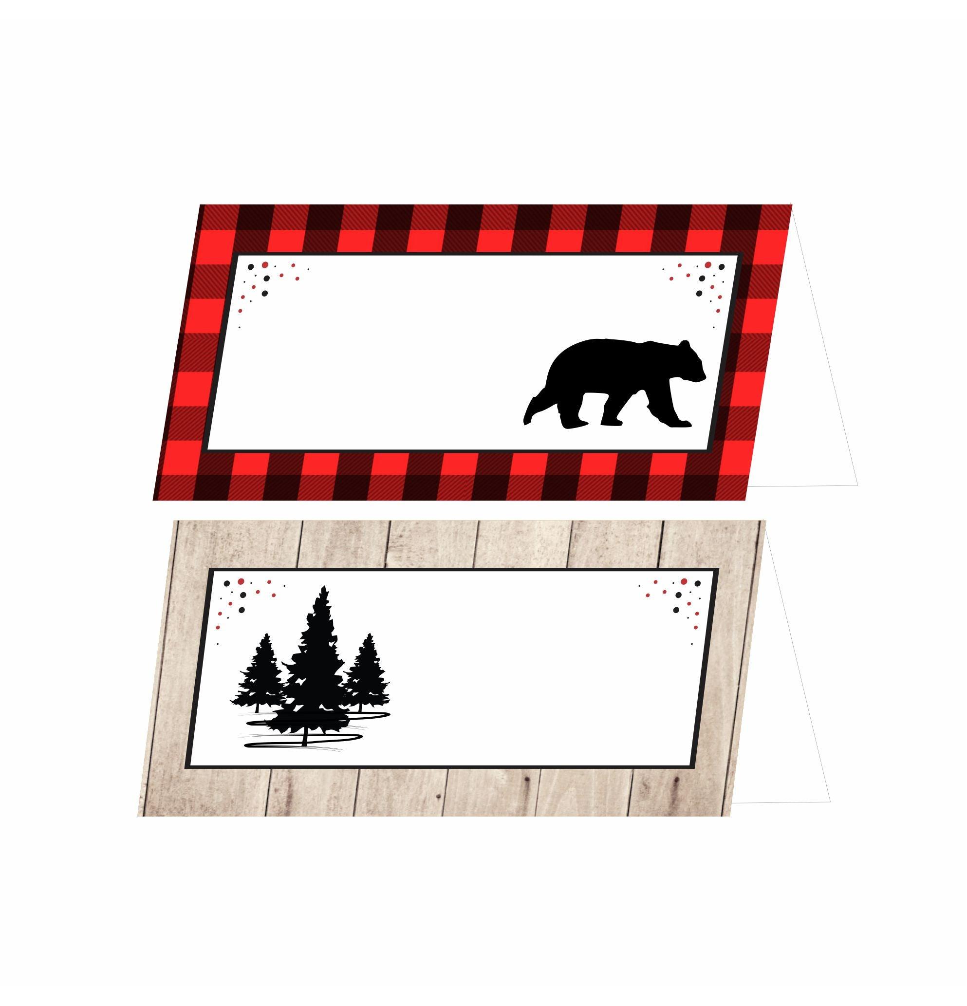 Lumberjack Theme Food Labels / Buffet Table Cards THEME PARTIES Pretty UR Party   