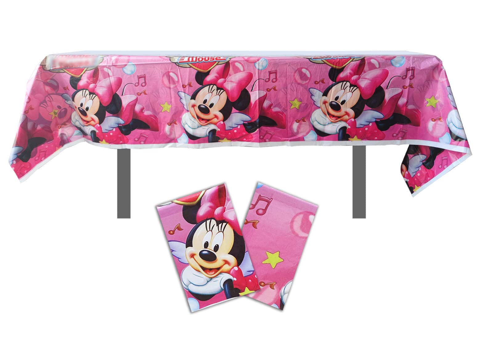 Minnie Mouse Plastic Table Cover - Disposable TABLEWARE Pretty UR Party   