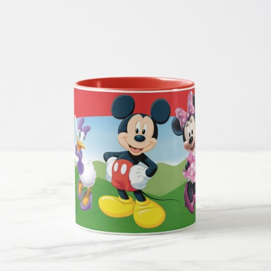 Personalised Inside Colour Mickey Mouse Clubhouse Mug THEME PARTIES Pretty UR Party   