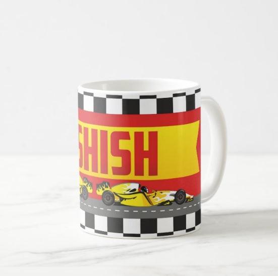 Personalised Race Car Mug THEME PARTIES Pretty UR Party   