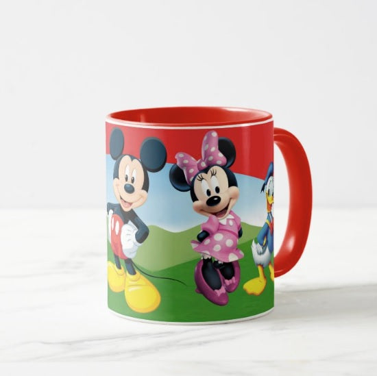 Personalised Inside Colour Mickey Mouse Clubhouse Mug THEME PARTIES Pretty UR Party   