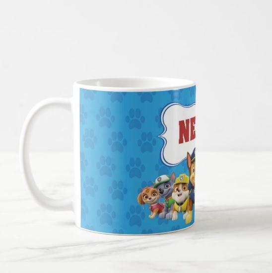 Personalized Paw Patrol Blue Mug THEME PARTIES Pretty UR Party   