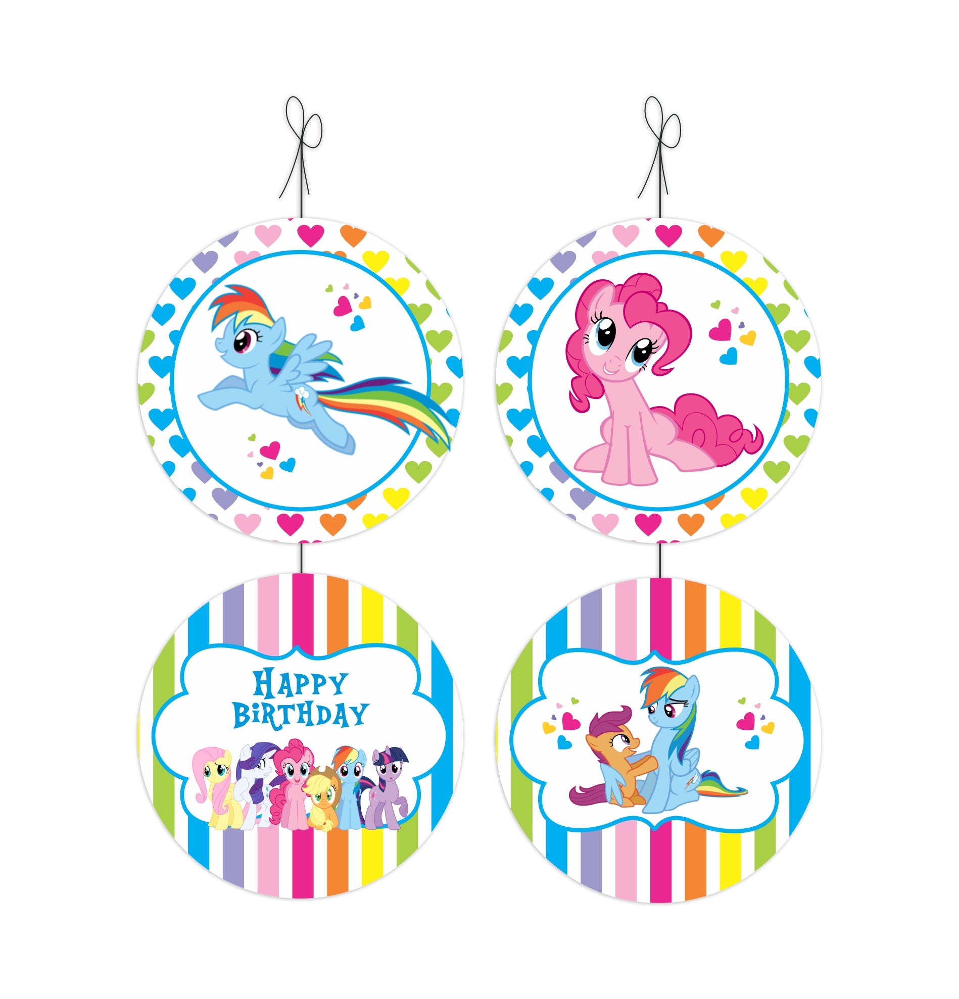 My Little Pony Danglers THEME PARTIES Pretty UR Party   