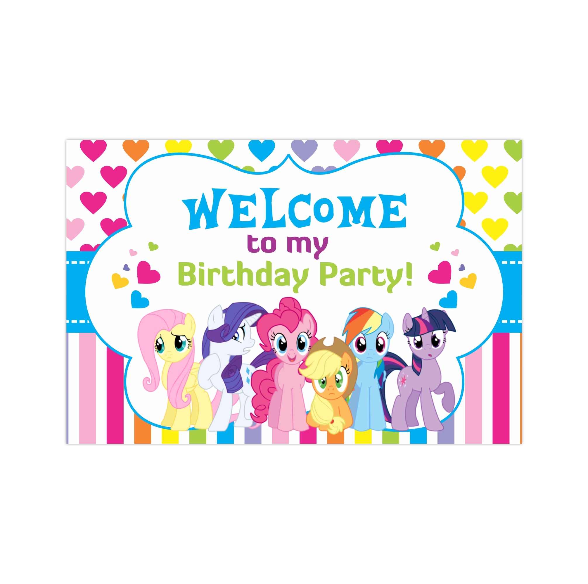 My Little Pony Entrance Banner / Door Sign THEME PARTIES Pretty UR Party   