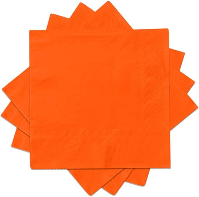 Orange Paper Napkins - Pack of 20 THEME PARTIES Pretty UR Party   