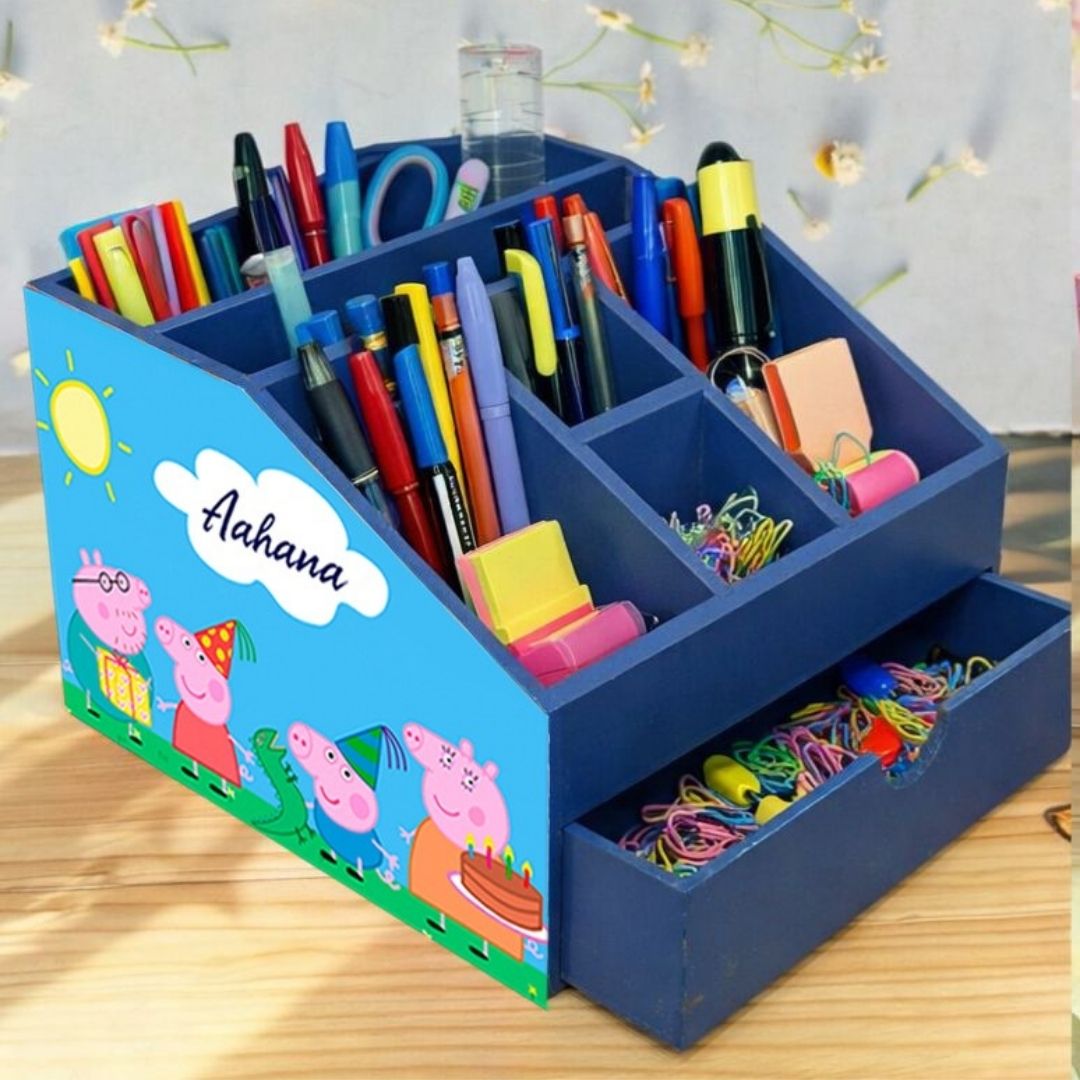 Personalised Wooden Desk Organiser