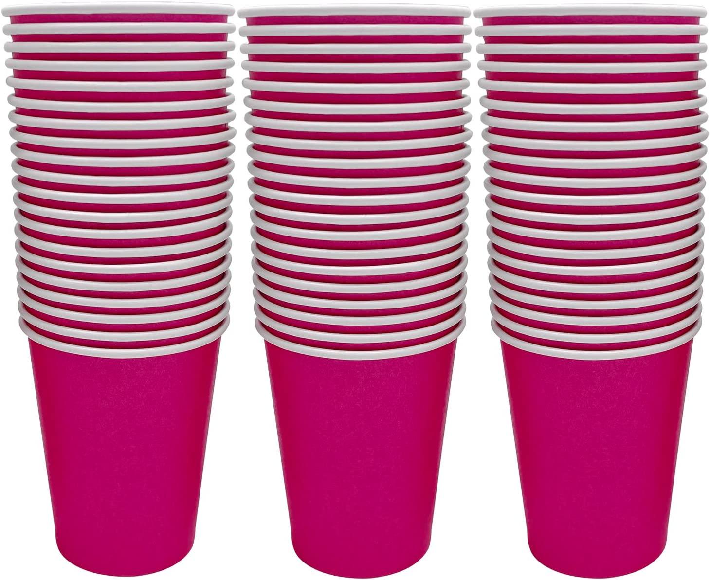 Dark Pink Paper Cups - pack of 10 TABLEWARE Pretty UR Party   