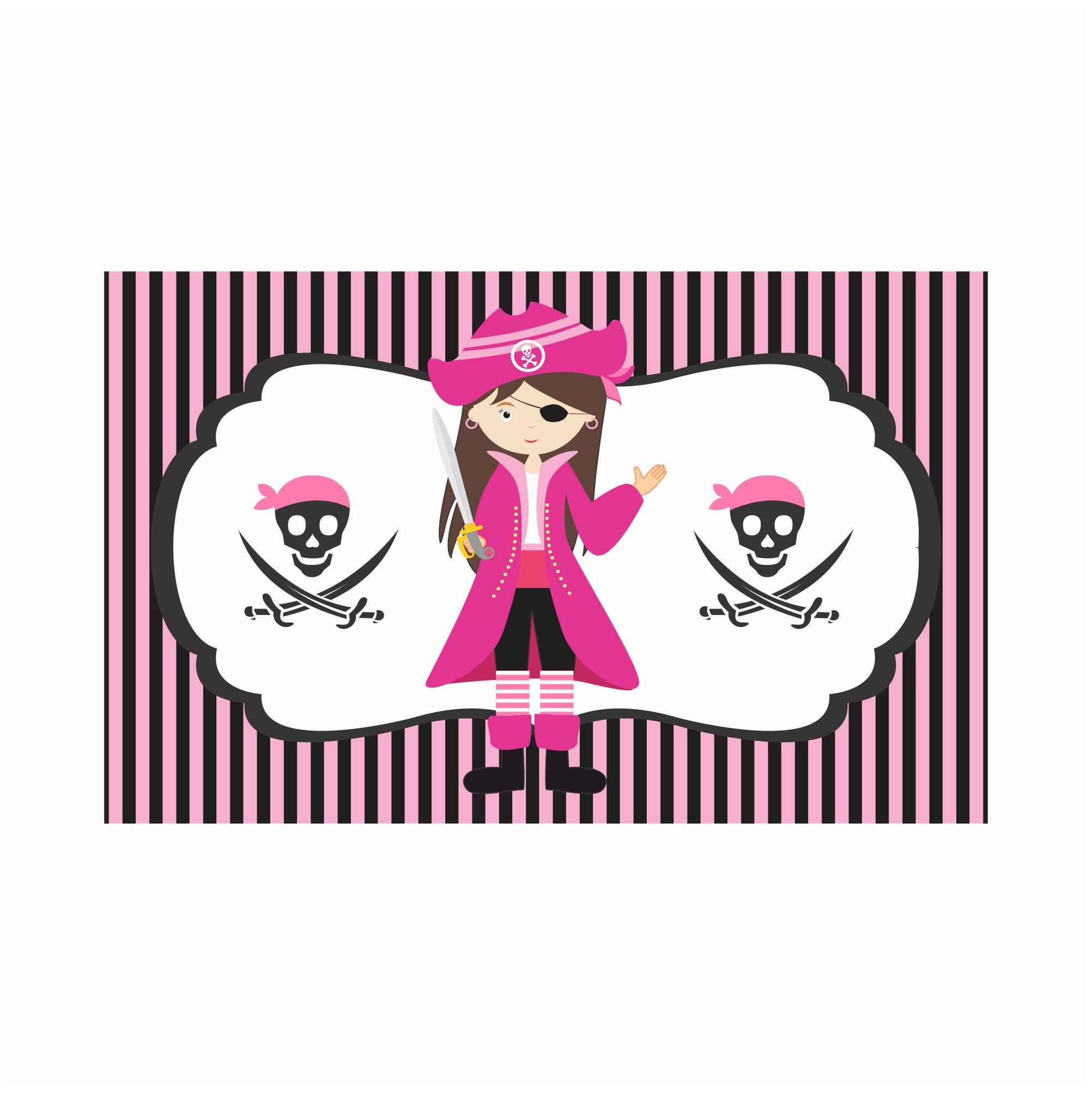 Girly Pirate Theme Table Mats THEME PARTIES Pretty UR Party   