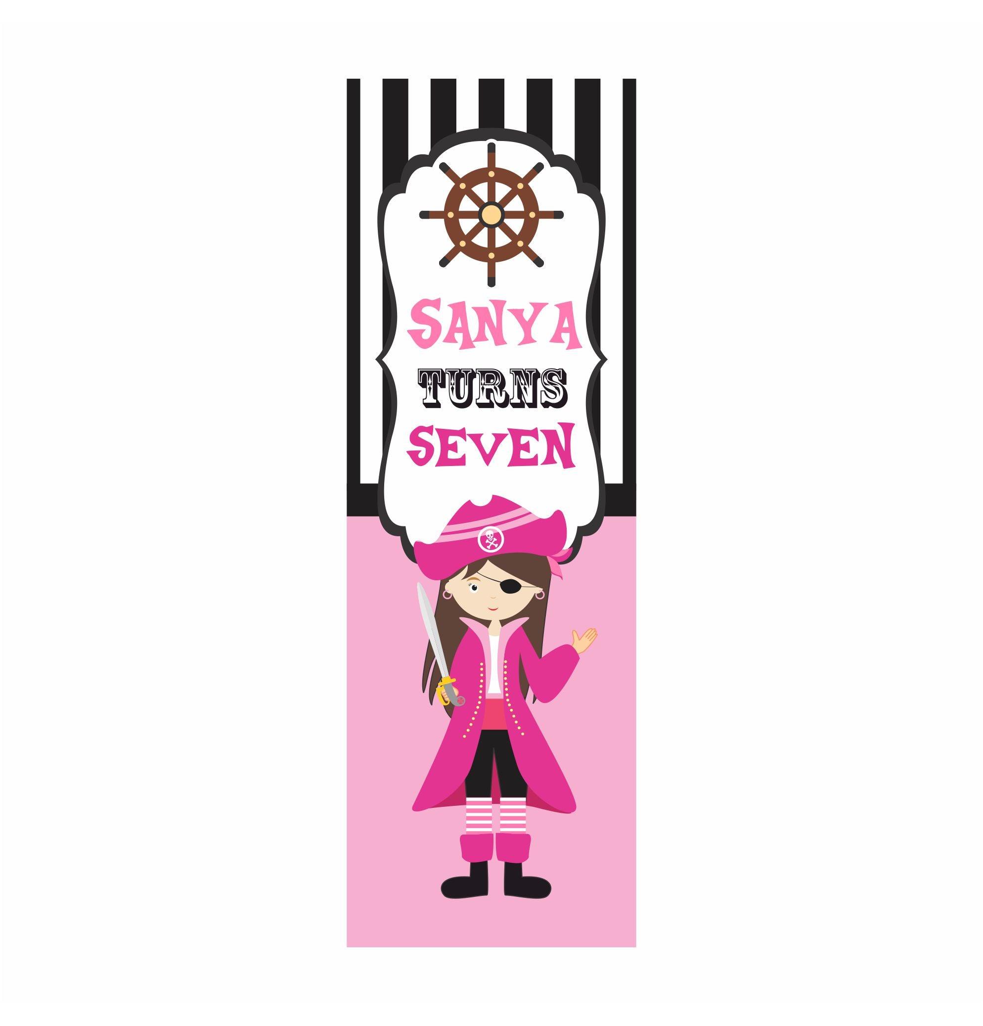 Girly Pirate Theme Door Banner THEME PARTIES Pretty UR Party   