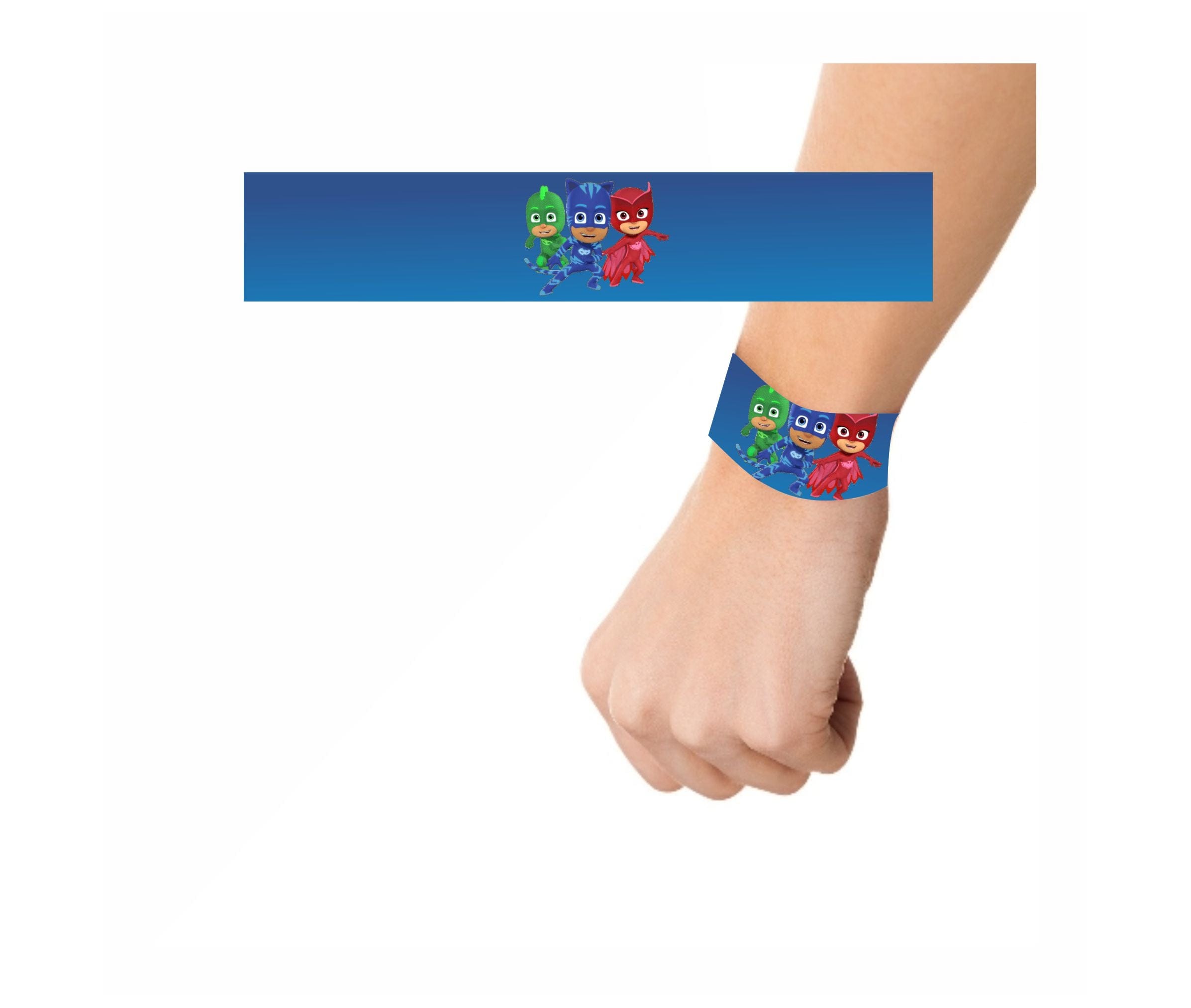 PJ Masks Theme Wrist Bands - Pack of 10 THEME PARTIES Pretty UR Party   