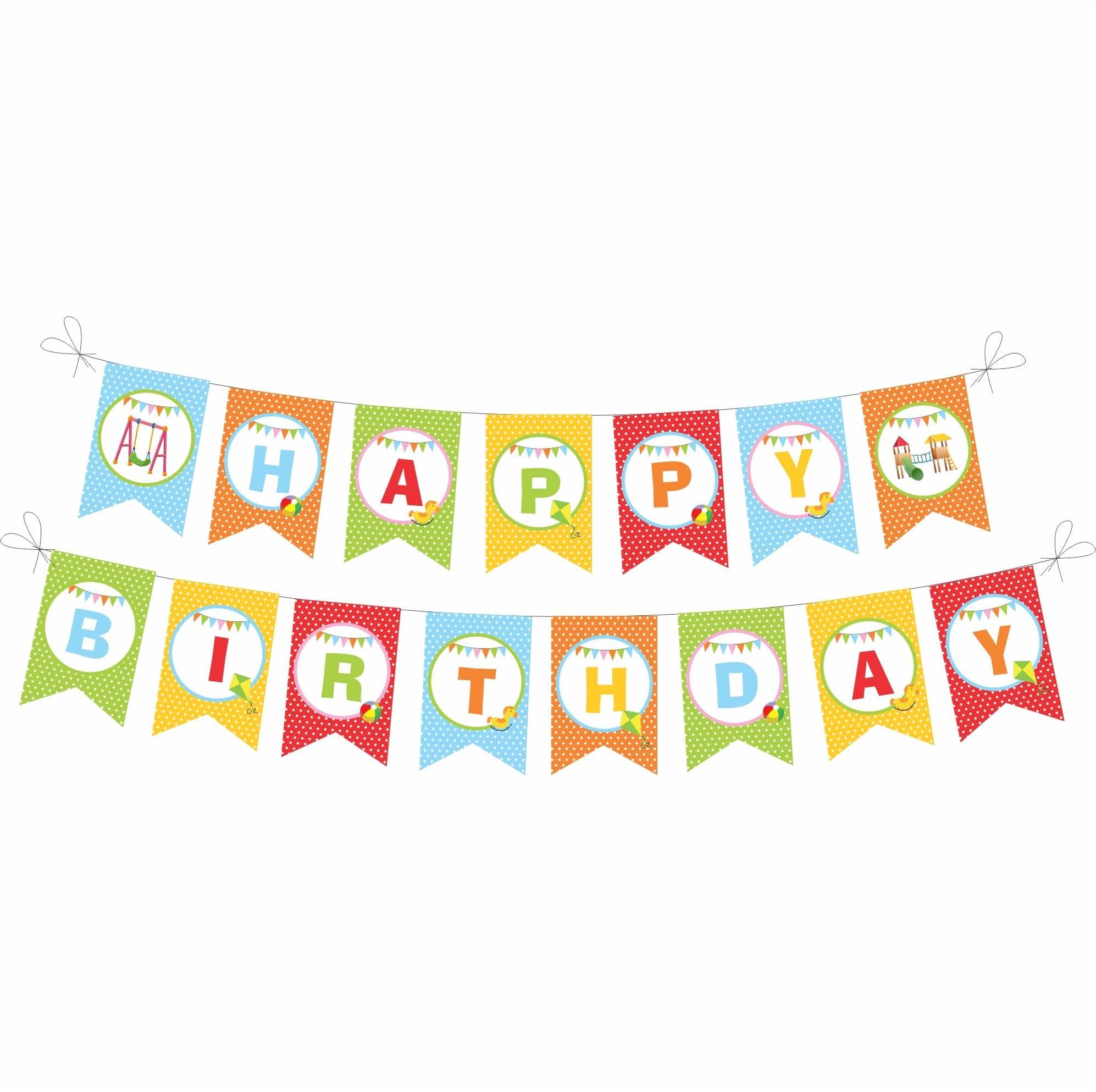 Playground Theme Bunting BIRTHDAYS Pretty UR Party   