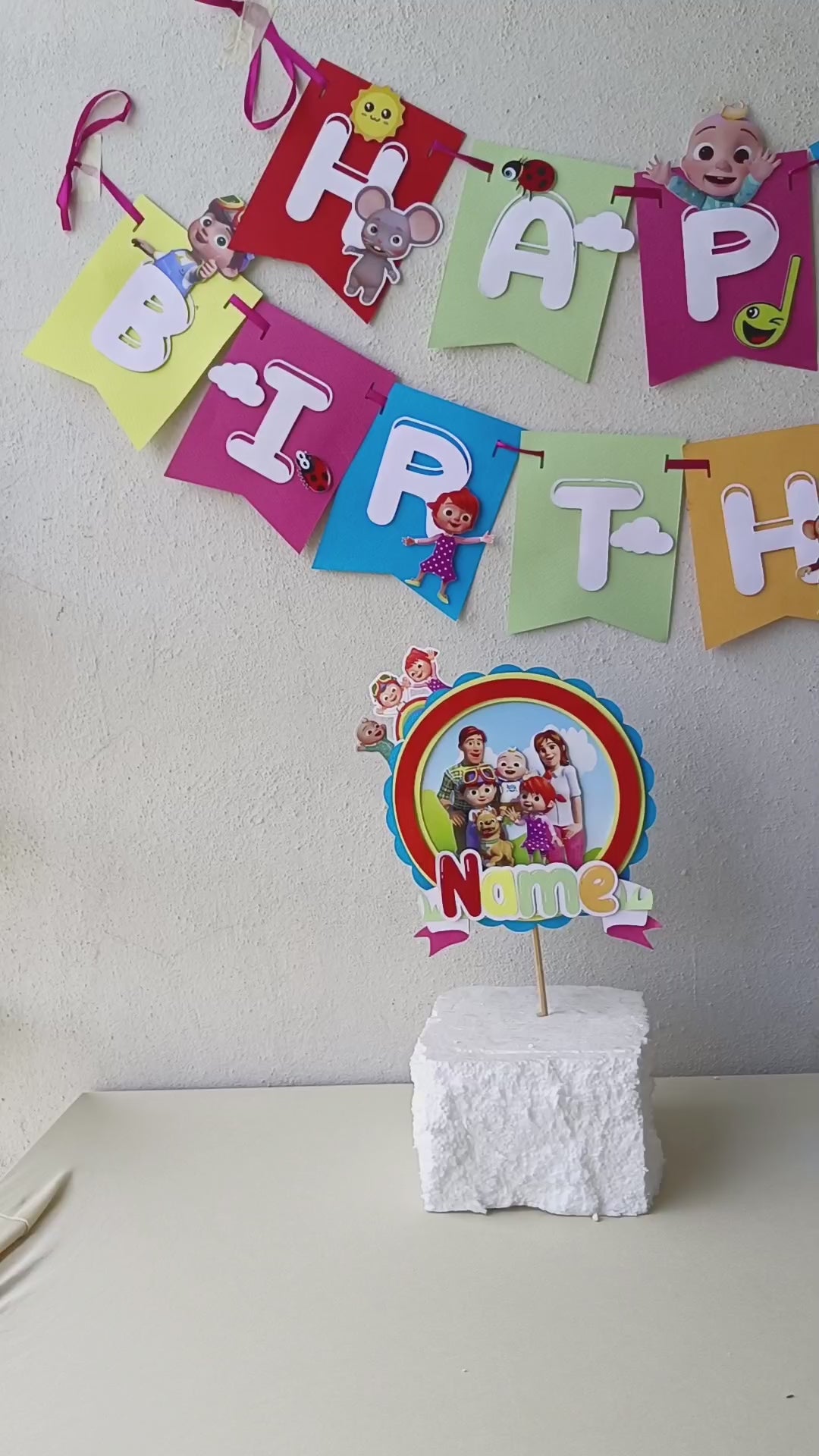 Handcrafted Cocomelon themed Birthday Party Pack