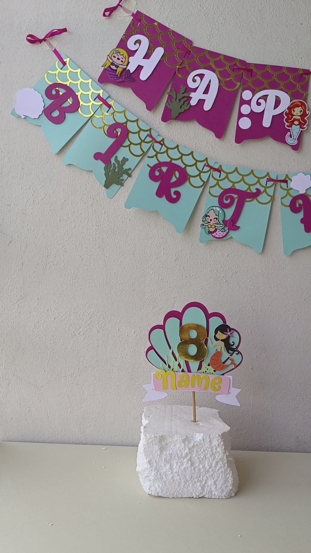 Handcrafted Mermaid themed Birthday Party Pack