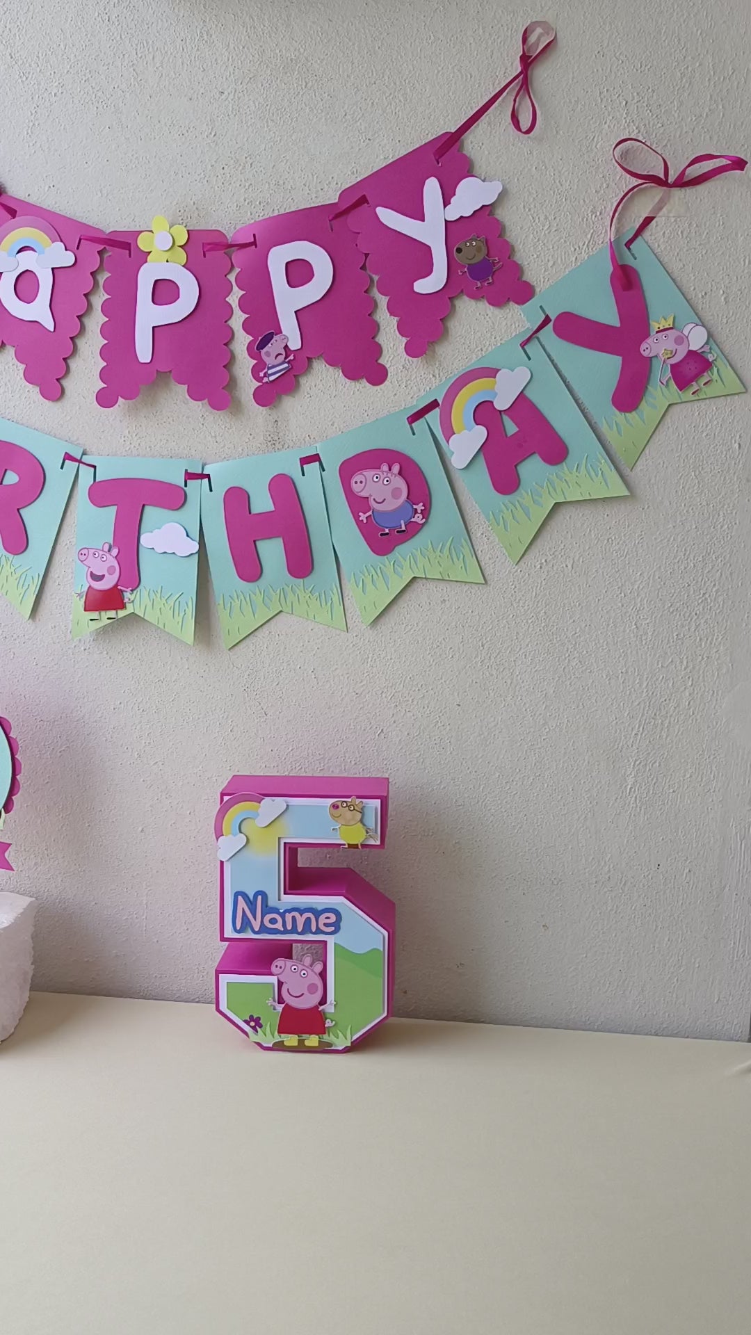Handcrafted Peppa Pig themed Birthday Party Pack