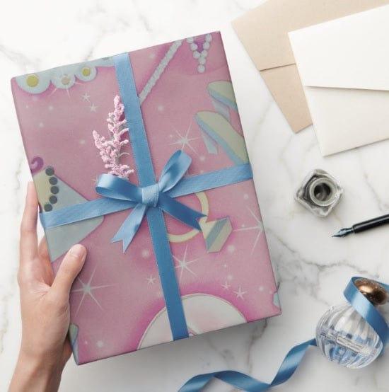 Princess Hearts foil Wrapping paper (pack of 5) RETURN GIFTS Pretty UR Party   